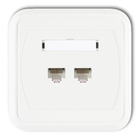 KARLIK LIZA GLK-2   Gniazdo komputerowe podwójne 2xRJ45